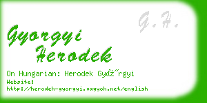 gyorgyi herodek business card